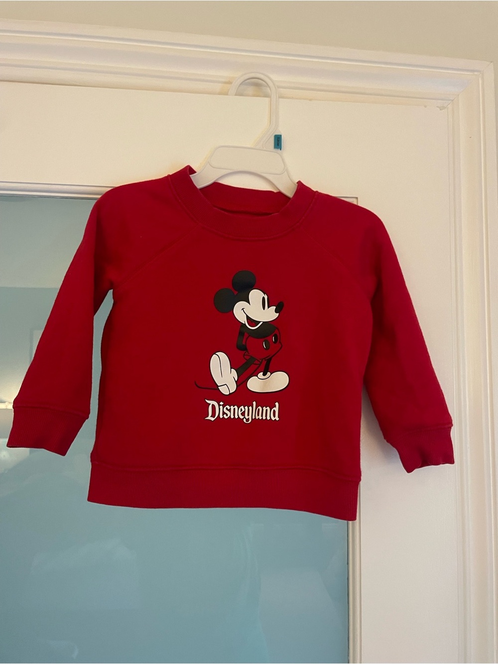 Disney Red Mickey Mouse Disneyland Pullover Sweatshirt